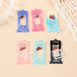 6Pcs/Lot Funny Bloody Guillotine Acrylic Charms For Necklace Keychain Pendant DIY Making Accessories