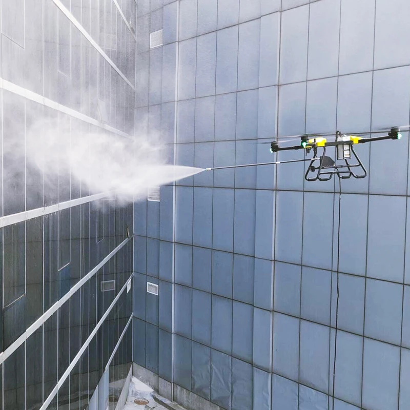 Window cleaning solution cleaning drone robot car washer