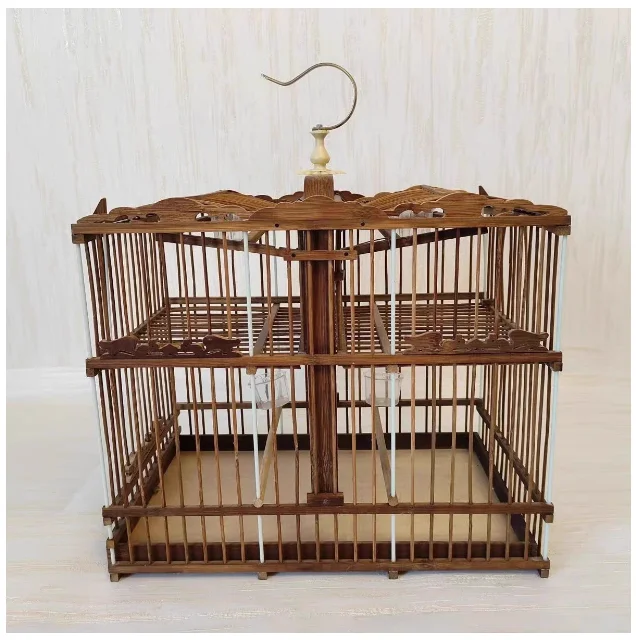 The purple bamboo beat cage   step  thrush bird  embroider eye  keep  acacia  sparrow