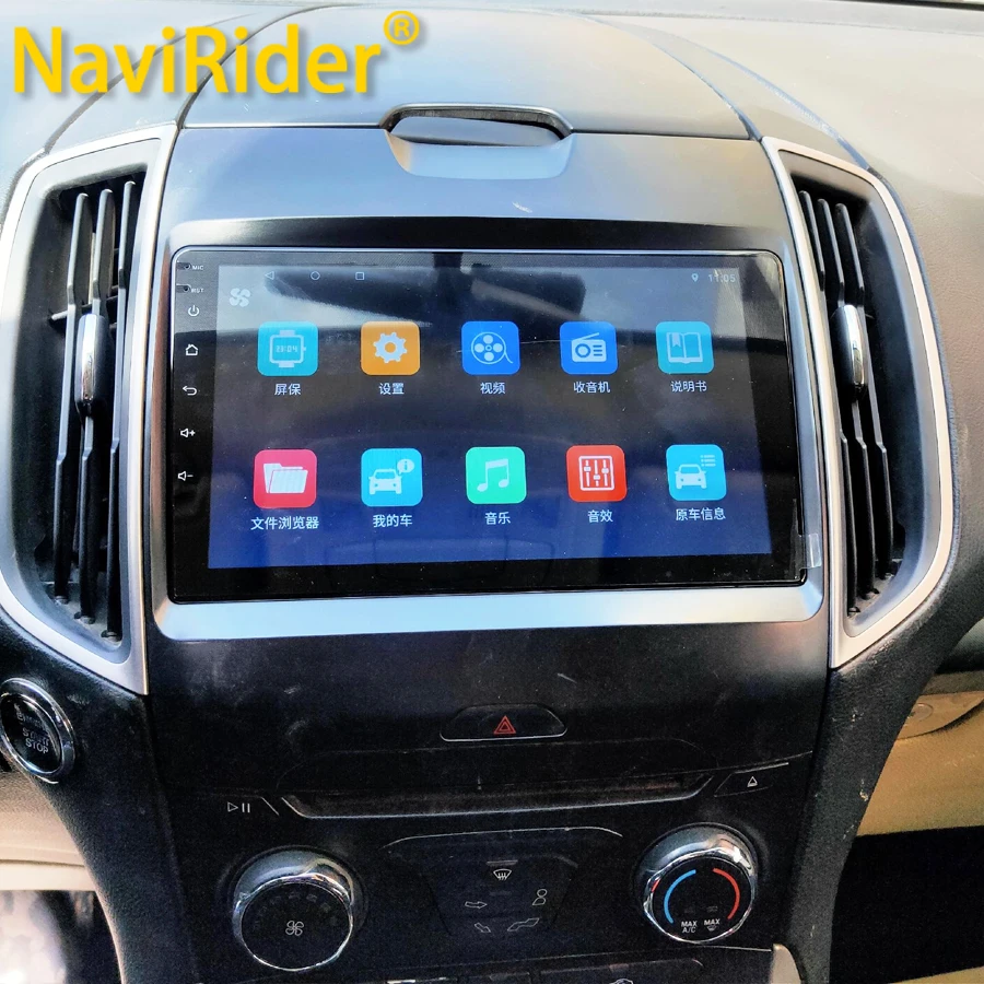 Android Screen AI Voice Control For Ford Edge Se 2016 2.0L Stereo GPS CarPlay Car Radio GPS Navigation Multimedia Video Player