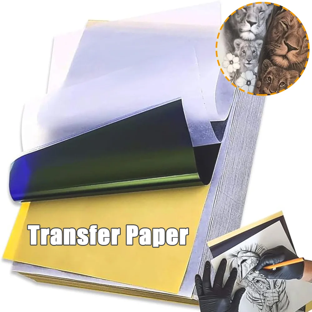 

150/100/50/30/15/5pcs Tattoo Transfer Paper 4 Layers A4 Size Transfer Stencil Copy Paper for Tattoo Transfer Machine Accessories