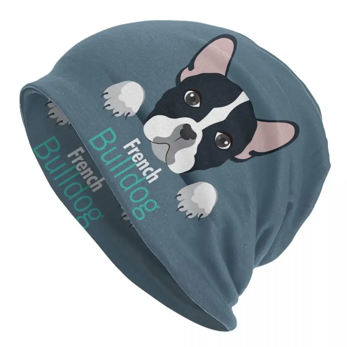 Cartoon Style French Bulldog Bonnet Hats Fashion Knitting Hat For Men Women Warm Winter Frenchies Dog Skullies Beanies Caps