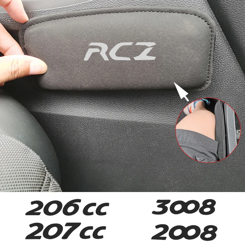 Car Leather Leg Pads Knee Pads Auto Decor Accessories For Peugeot RIFTER GT LINE LON GTI 206CC 207CC 208CC 307CC 308CC 2008 4007