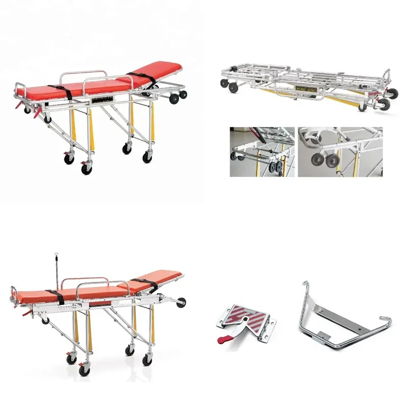 for Patient Ambulance Trolley Wheel Bed Transport Stretcher