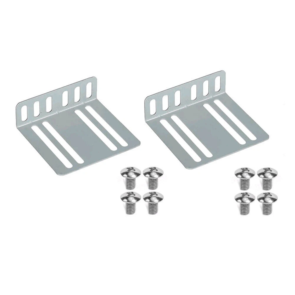 

Installation Kit Car Radio Mounting Accessory Replacement Silver Universal 2 Brackets 2 Din 70x75x24mm 8 Screws