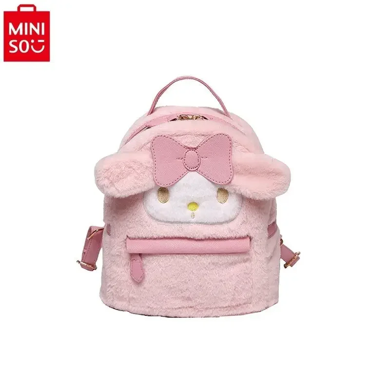 MINISO Sanrio Мультфильм Мелодия плюшевый милый и милый студенческий рюкзак женский модный рюкзак