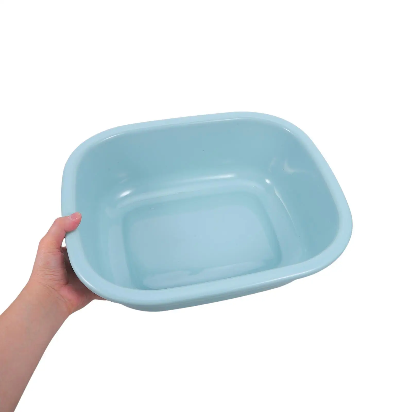 

Thickened Rectangular Face Wash Basin - Portable Plastic Washbasin for Hair Washing Foot Bath Laundry Outdoor Bathroom Use