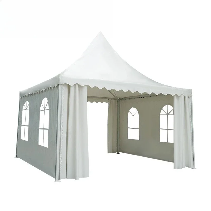 Advertising tent folding sunshade stall, four-corner movable European-style all-aluminum pointed canopy, ceiling canopy