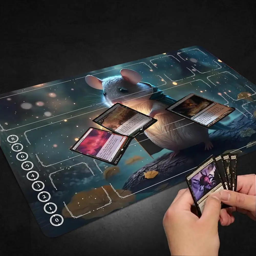Opossum Rune Battlefield card mat Battle Board Cardmat single-player board battle playmat LOL rubber board 14*24 Magic mousepad