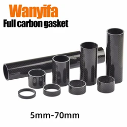 Wanyifa Full Carbon Fiber Gaskets 5mm-60mm Bicycle Fork Gasket MTB Headset Stem Spacers for Bicycle Accessories