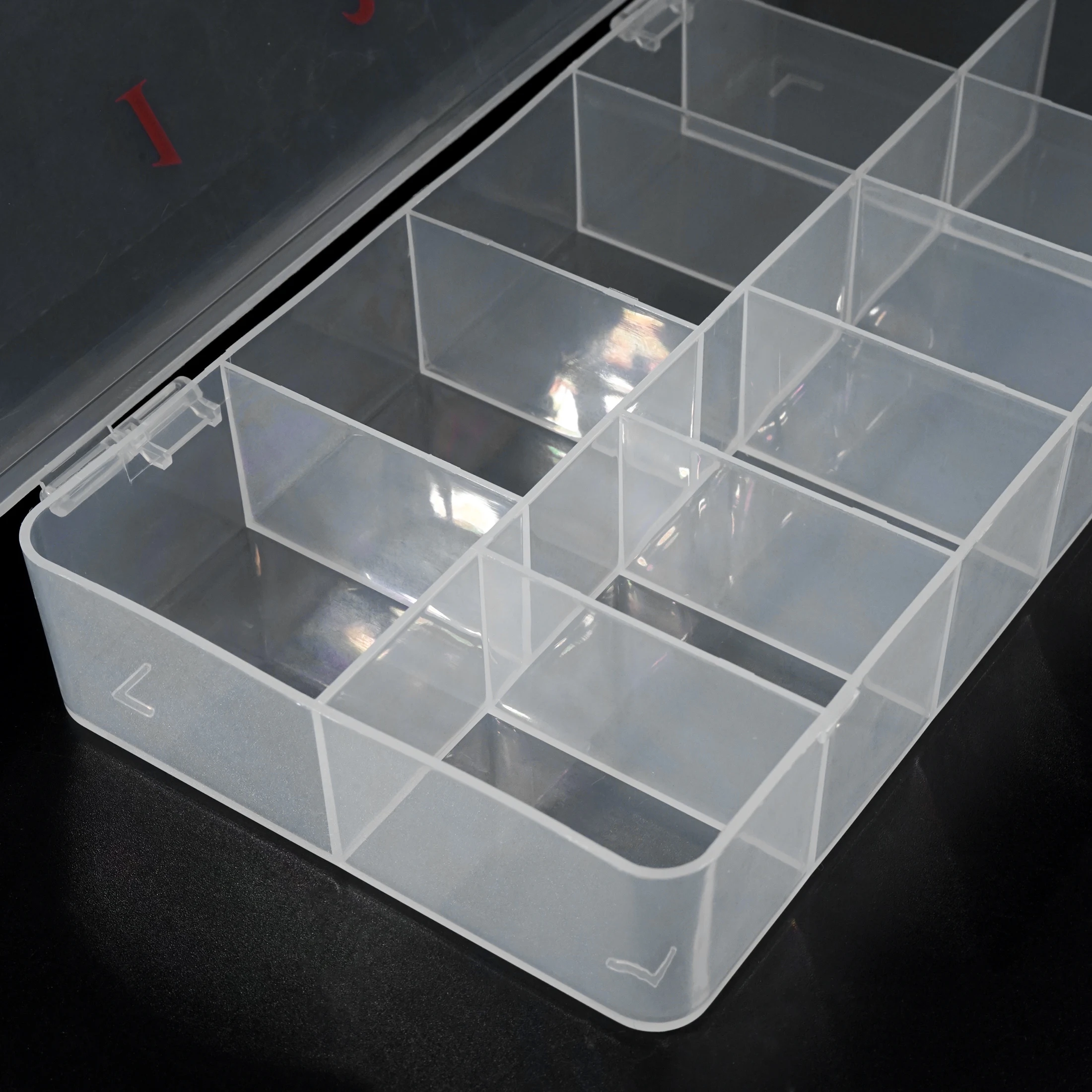 1 scatola di punte per unghie finte, scatola di immagazzinaggio, contenitore per organizer per nail art, per gioielli, strass, scatola per manicure, accessori, trasparente vuoto