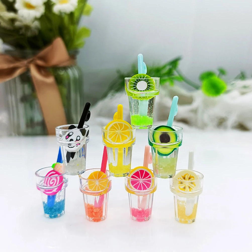 

15Pcs Miniature Simulated Drinks Plastic Mini House Decor Fake Beverage Bottle Decoration Kids Pretend Food Play Accessories