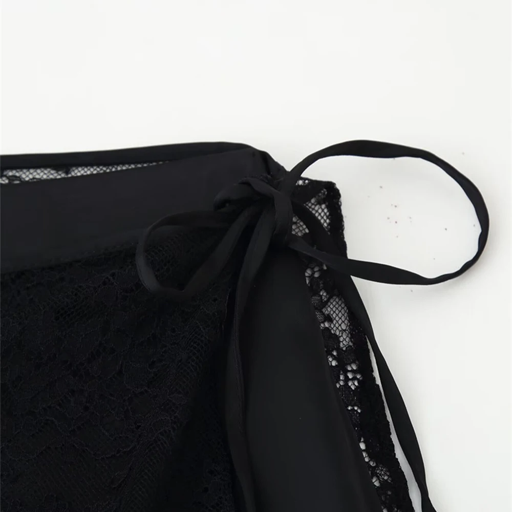 المرأة المألوف عارضة الدانتيل السراويل الطويلة الحرير الساتان الملمس نمط الخريف الجديد من أوروبا وأمريكا