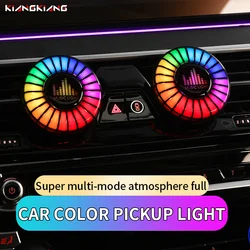 New Car Music Rhythm Atmosphere Lamp 24 LED Light RGB Sound Control APP Control Novelty Colorful DJ Sound Pickup Lamps Accessory