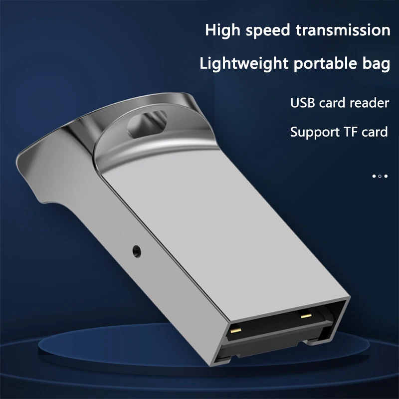 

Aluminum Mini Usb 2.0 Memory Card Reader Adapter For TF Micro SD Pc Computer Laptop