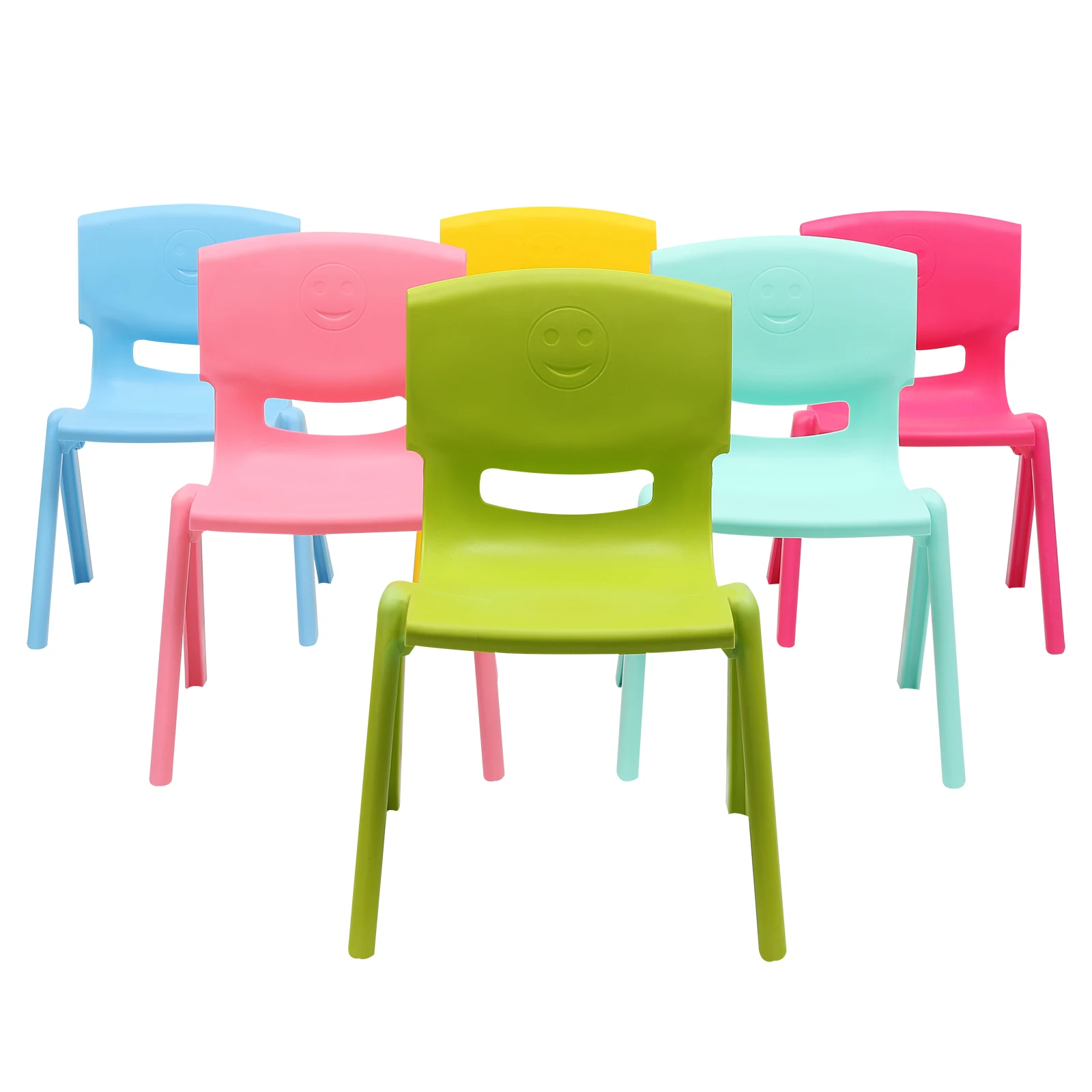 Stackable School Chairs for Children, 220lbs Capacity, Safe, Non-slip, Easy Storage & Cleaning, 6 Color Options for Classroom