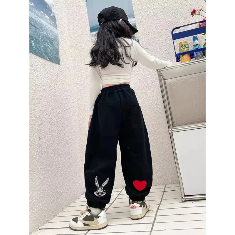 2025 New Children's Casual Trendy Korean Style Sweatpants Autumn 2024 New Kids Pants Mid to Large Children's Toddler Girls ★ ★ ★