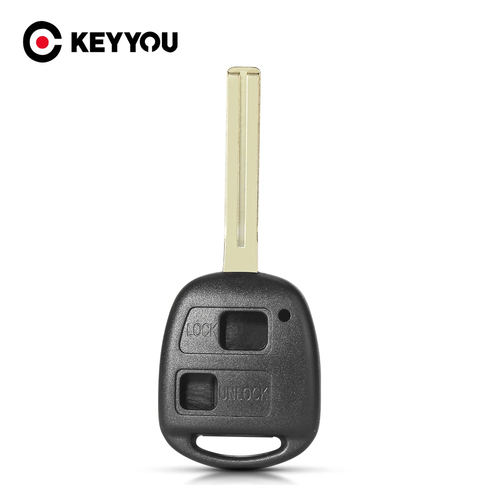 

KEYYOU 3 Buttons Remote Fob Case Replacement Car Key Shell For Lexus RX330 ES300 46mm Blade TOY40