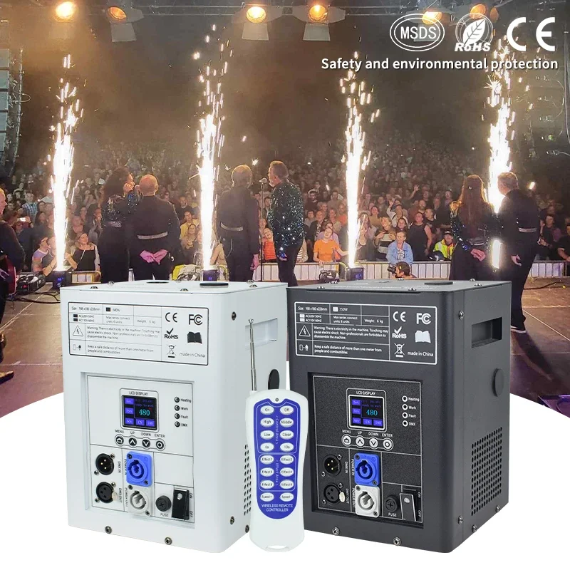 Sparkler Machine for DMX Control Wireless 750W Fountain Firework Cold Spark Machine for Wedding Stage Show Events