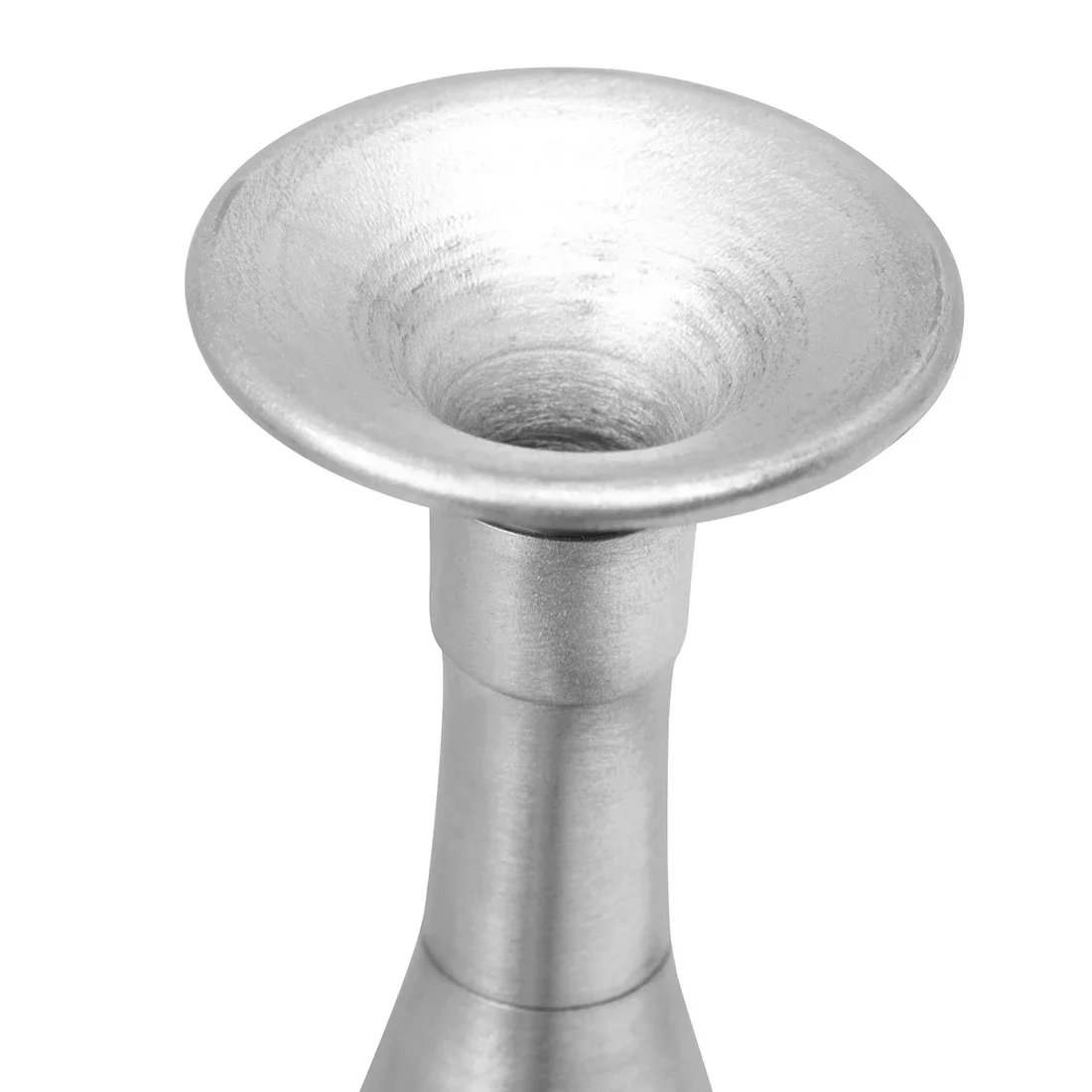 القرن أضعاف كاتم الصوت الألومنيوم واضح الصوت الملطف جيد محكم فضي اللون القرن الخمار أدوات الرياح القرن التبعي #6