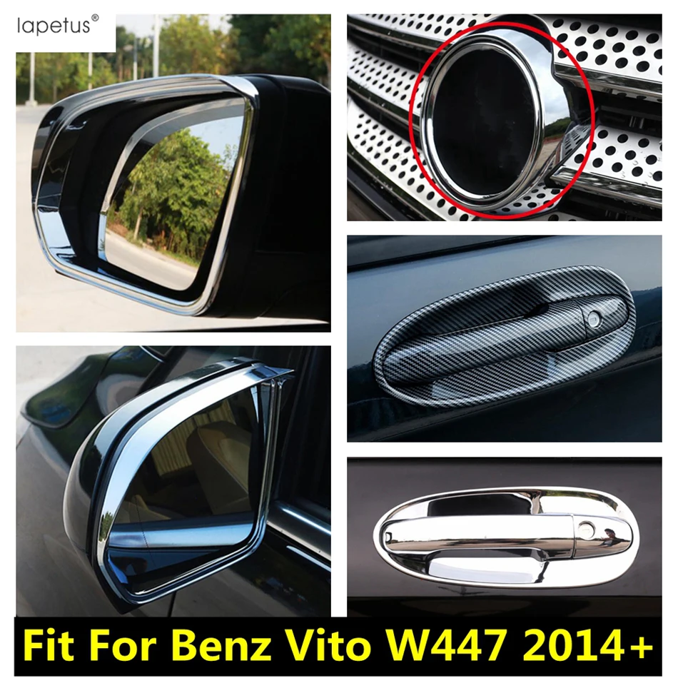 

Front Emblem Ring Frame / Door Handle Bowl / Rearview Mirror Rain Eyebrow Cover Trim Accessories For Benz Vito W447 2014 - 2021