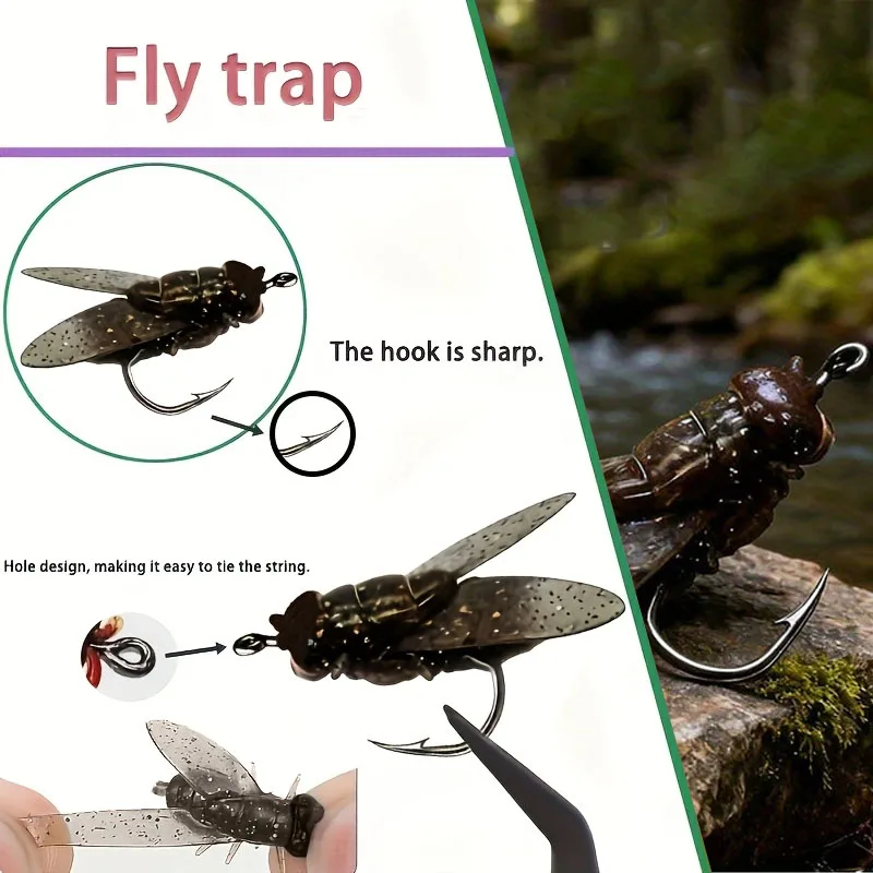 طعم صيد مرن على طراز TPR | 3 مقاسات، 3 موديلات | قابلة لإعادة الاستخدام، مقاومة للعض ومقاومة للسحب للغاية #2