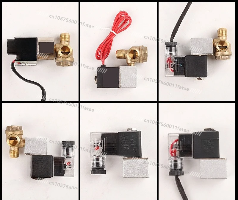 2V025-06 Two Normally Open Small Air Pump Solenoid Valve, Special Solenoid Valve for Silent Oil-free Air Compressor