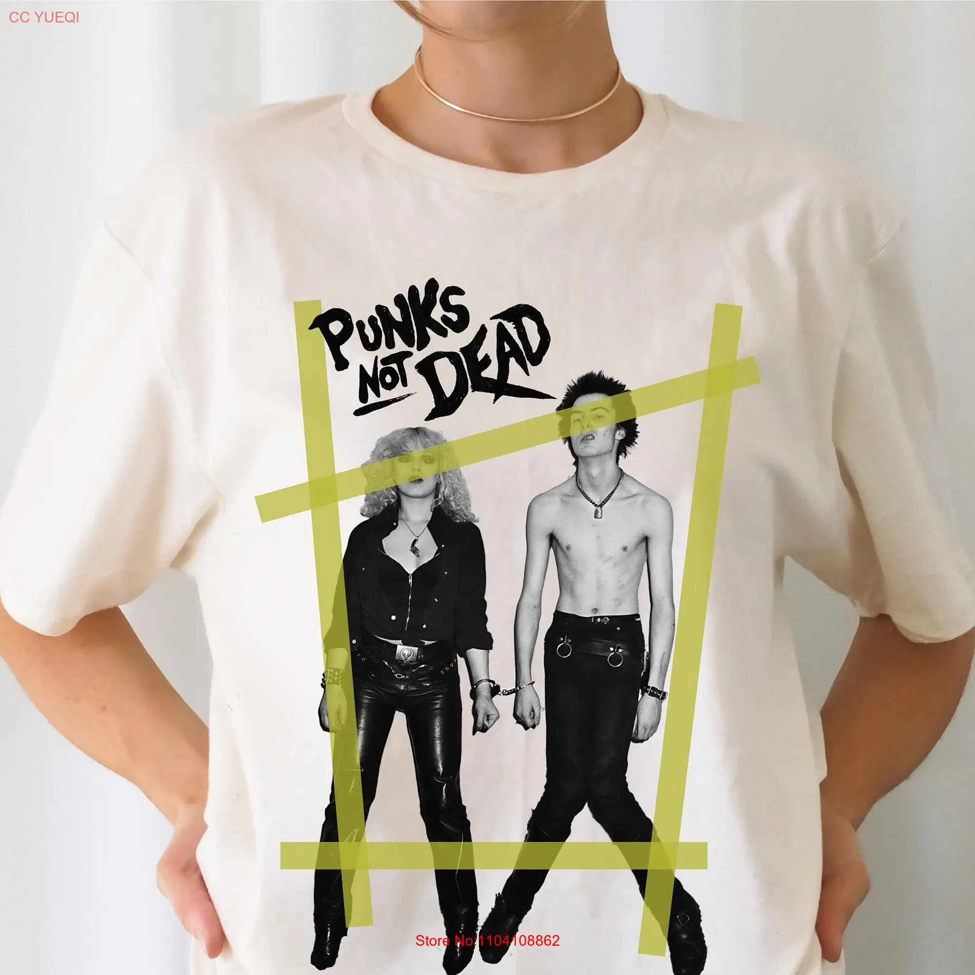 Punk Rock Music T Shirt Retro Sid Nancy for Women Vintage Oversized long or short sleeves