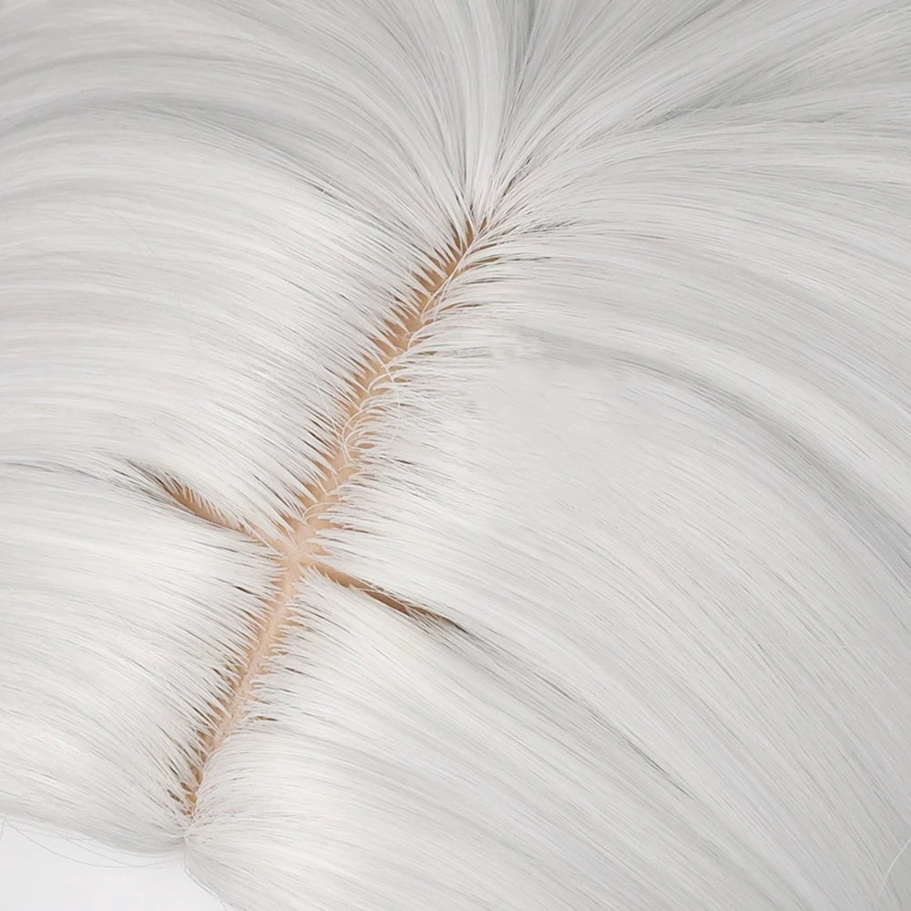 Honkai ستار السكك الحديدية Feixiao شعر مستعار الاصطناعية طويل مستقيم الأبيض أومبير الأزرق ذيل حصان كليب لعبة تأثيري شعر مستعار رقيق للحزب اليومي #5