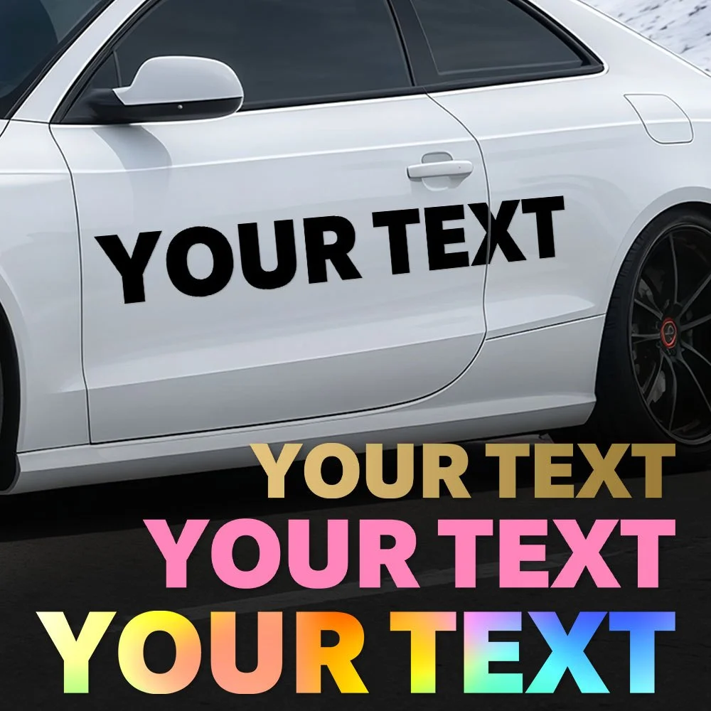 Adesivos Personalizados para Carros com Fonte Bold, Impermeáveis, DIY, para Lateral do Veículo, Para-brisa, Janela, Porta, Decalques de Vinil para Tuning de Barco
