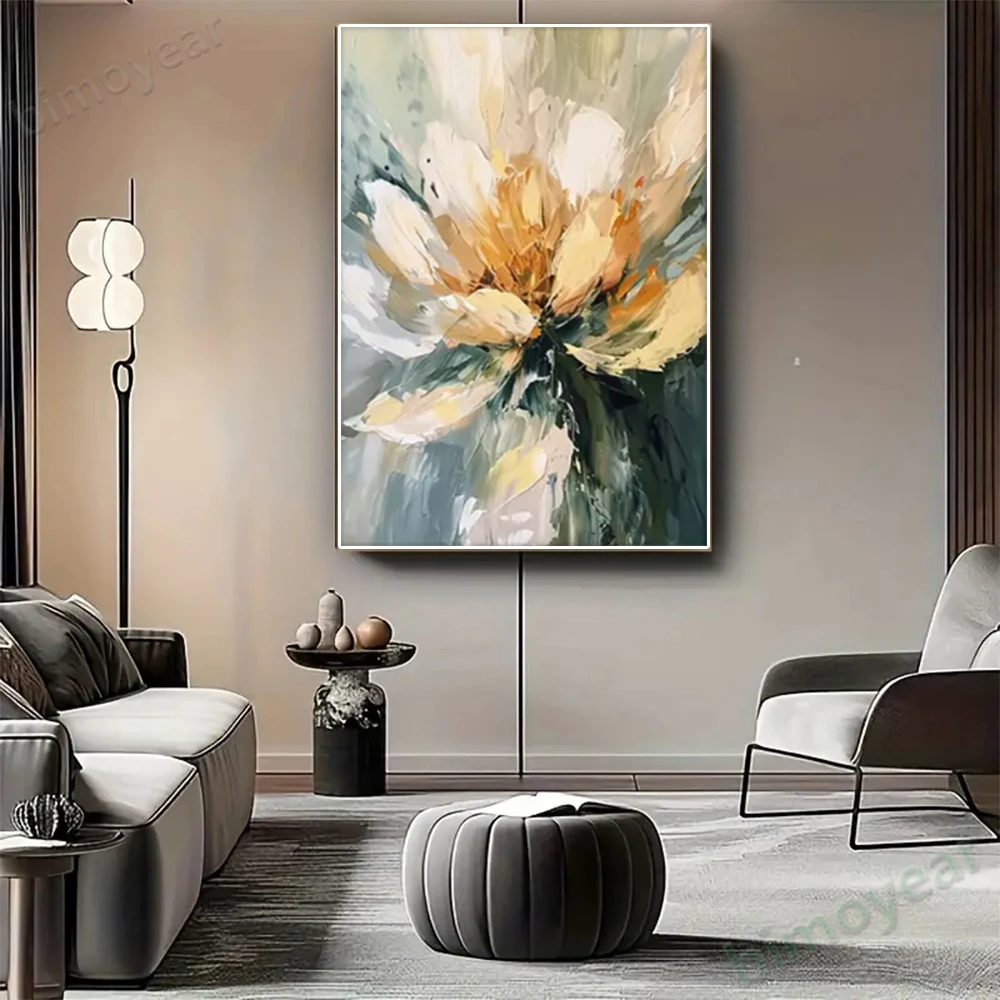 

100% hand drawn flowers abstract oil painting original wall painting home living room decoration paint interior aesthetics