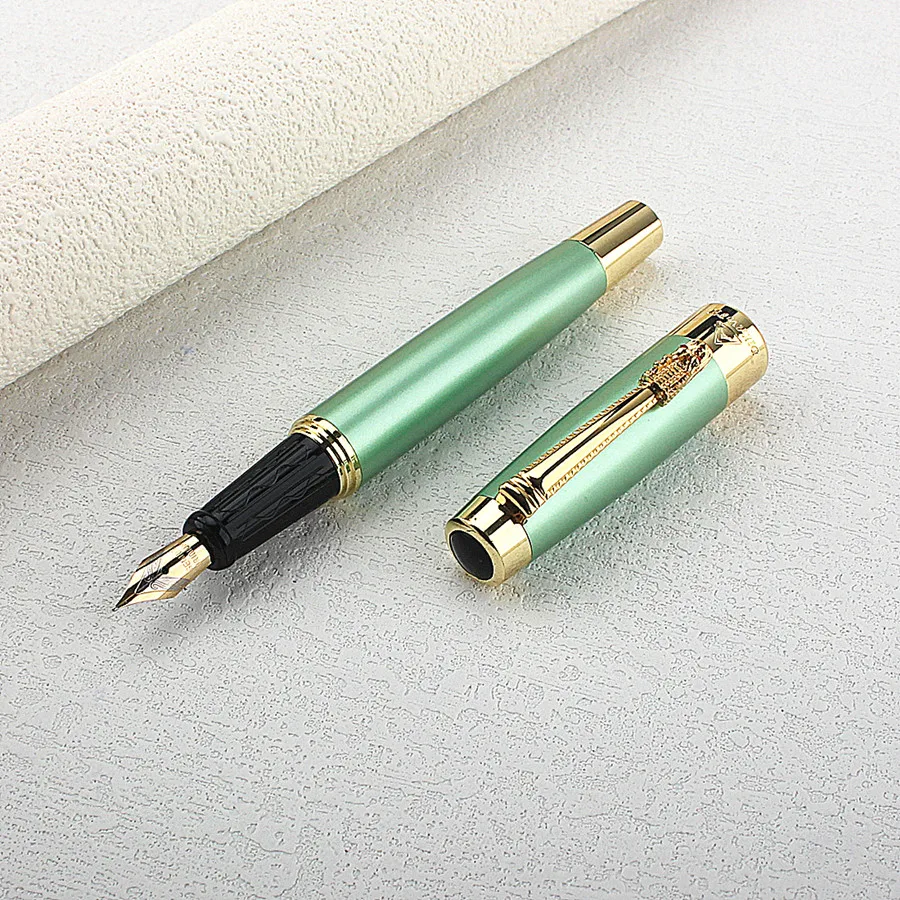 

Dragon Clip 2056 Classic Metal Fountain Pen 0.5mm Nib Ink Pens , Elegant Office Stationery Supplies