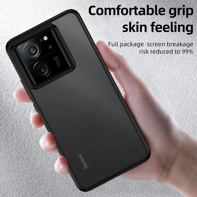 For Xiaomi Mi 13T Pro 13 T 14 Pro Case Transparent Acrylic Phone Case For Redmi K60 Ultra Matte PC Hard Shockproof Back Cover