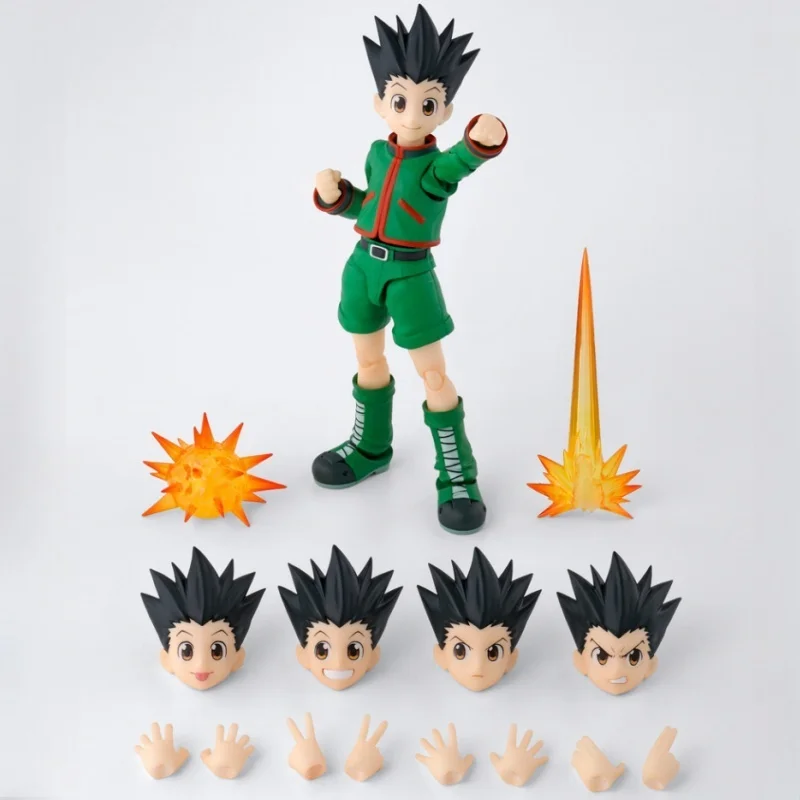 Original Bandai Hunter X Hunter S.H.Figuarts Shf Killua Zaoldyeck Shf Gon Freecss Anime Action Figure Model Collection Toy Gifts