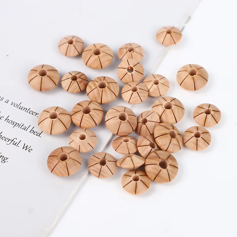 

100Pcs Abacus Loose Wood Beads Diy Accessories Spacer Beads For Jewelry Making Factory Supplies Wholesale