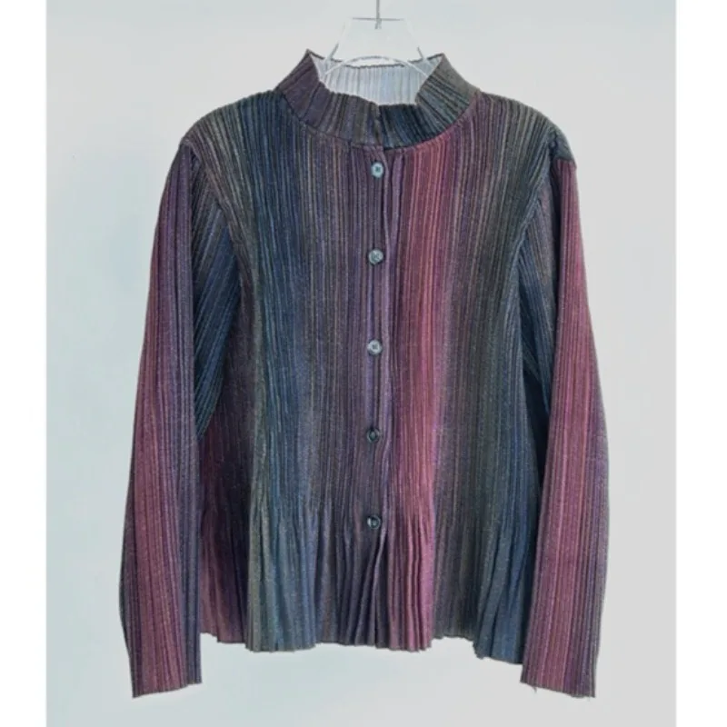 مياكي جديد اليابانية الرجعية مطوي قميص المرأة مزاجه الأدبي الحضري بسيط فضفاض سترة غير رسمية التجاعيد خالية مكتب ارتداء