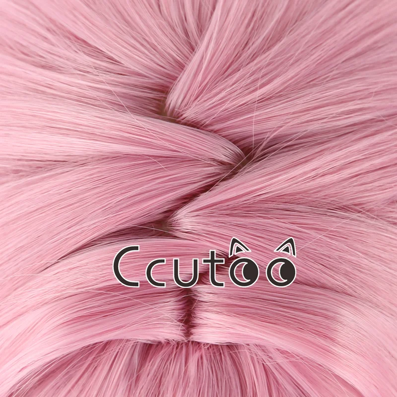 Anime Doki Doki Literature Club Natsuki Cosplay Perücke mit rotem Band Halloween Karneval Party Requisiten Kunsthaar – Detail 6