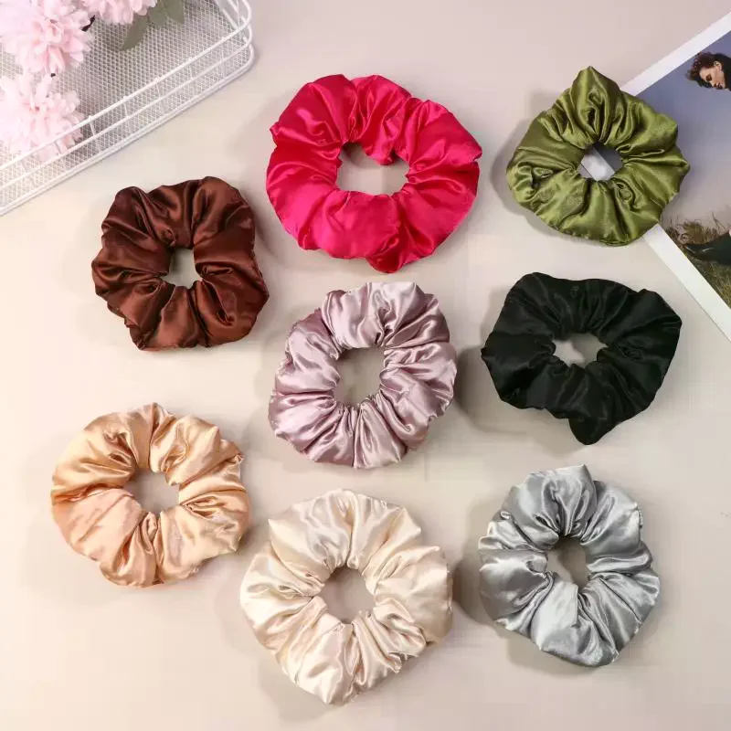 وسادة من الساتان، رباط شعر للنوم، مملوء بالقطن، حبل شعر للأمعاء الغليظة، حلقة فرنسية كلاسيكية للأمعاء الغليظة #4