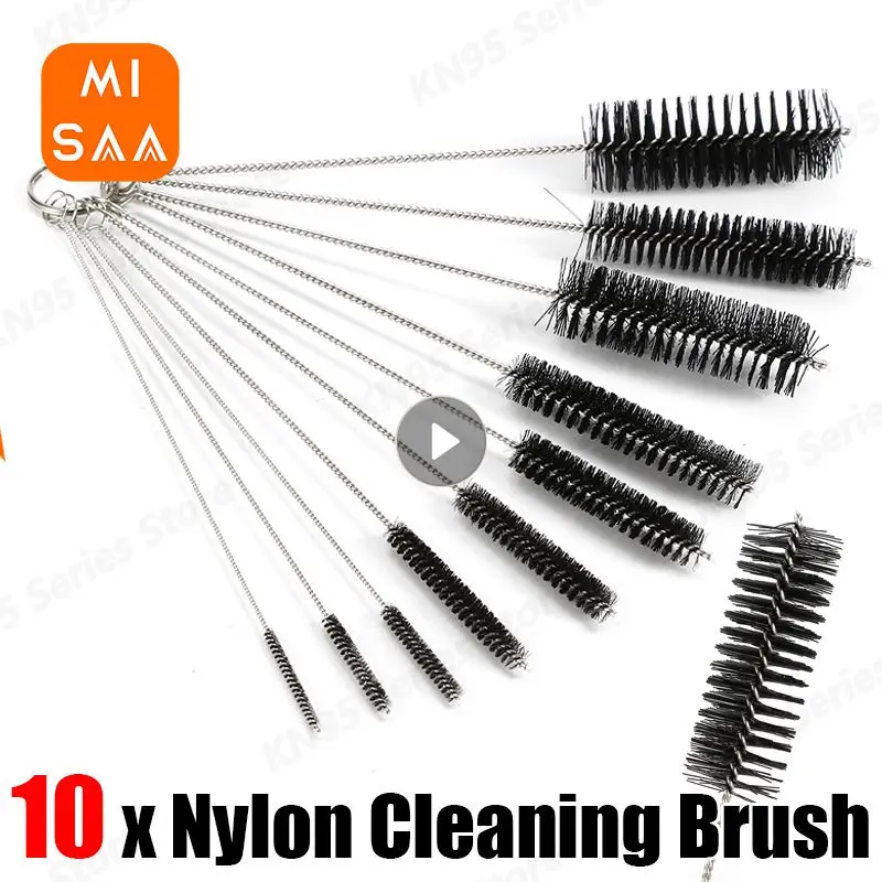 Nylon Brush Multi-Functional Tools Set Brush Spray Brush cleaning Drink Straws Sewing Machines Paint Spray Guns Cleaning Brush