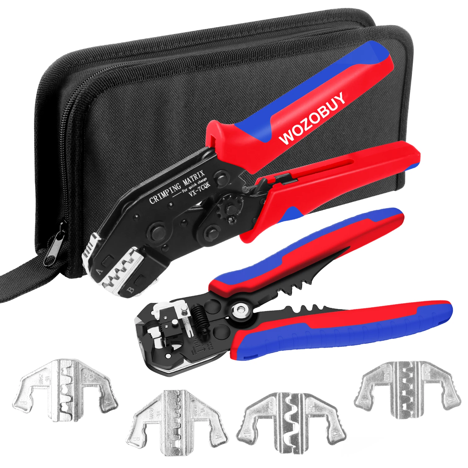 Crimping Pliers Without Screws Quick Jaw Replacement, For 2.8 4.8 6.3/Tube/Photovoltaic/Insuated Terminals Electrician Tools