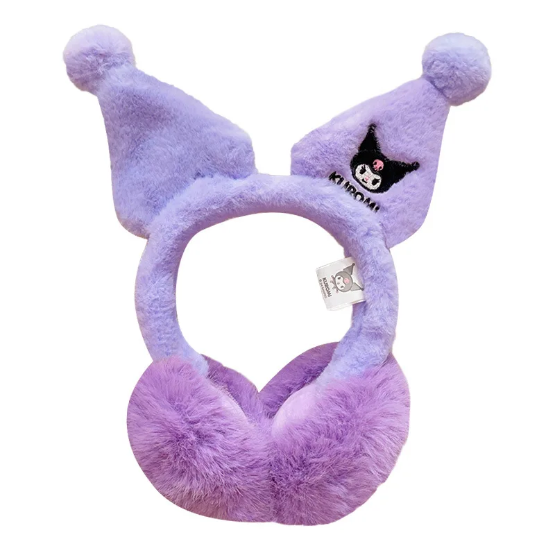 Miniso 어린이 귀마개 Sanrio 소년과 소녀를위한 새로운 스타일 플러시 따뜻한 겨울 방풍 및 동결 방지 귀와 귀 따뜻한