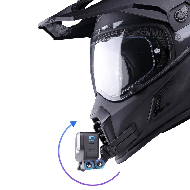 New motorcycle helmet chin mount for Sports Cameras 11/10 and other sports cameras