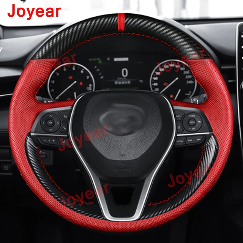 

Car Steering Wheel Covers For Toyota RAV4 2013-2019 Corolla 2014-2019 Corolla iM (US) Hang-stitch Interior Styling Accessories