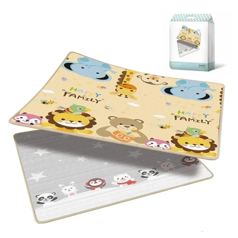 Tapete Infantil para Atividades e Jogos, 180x150, Não Tóxico, Dobrável, Tapete de Brincar para Bebês, Tapete Educacional para Crianças, Tapete de Esca