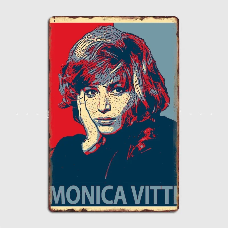

Monica Vitti Metal Poster Sign Club Mural Wall Art Plaque Tin Room Decoration Home Decor