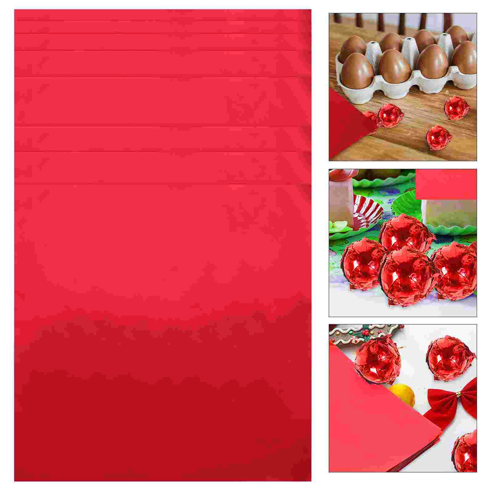 100 Pcs Baby Snacks Candy Wrapper Blender Tin Foil Paper Red Aluminum BBQ Packing