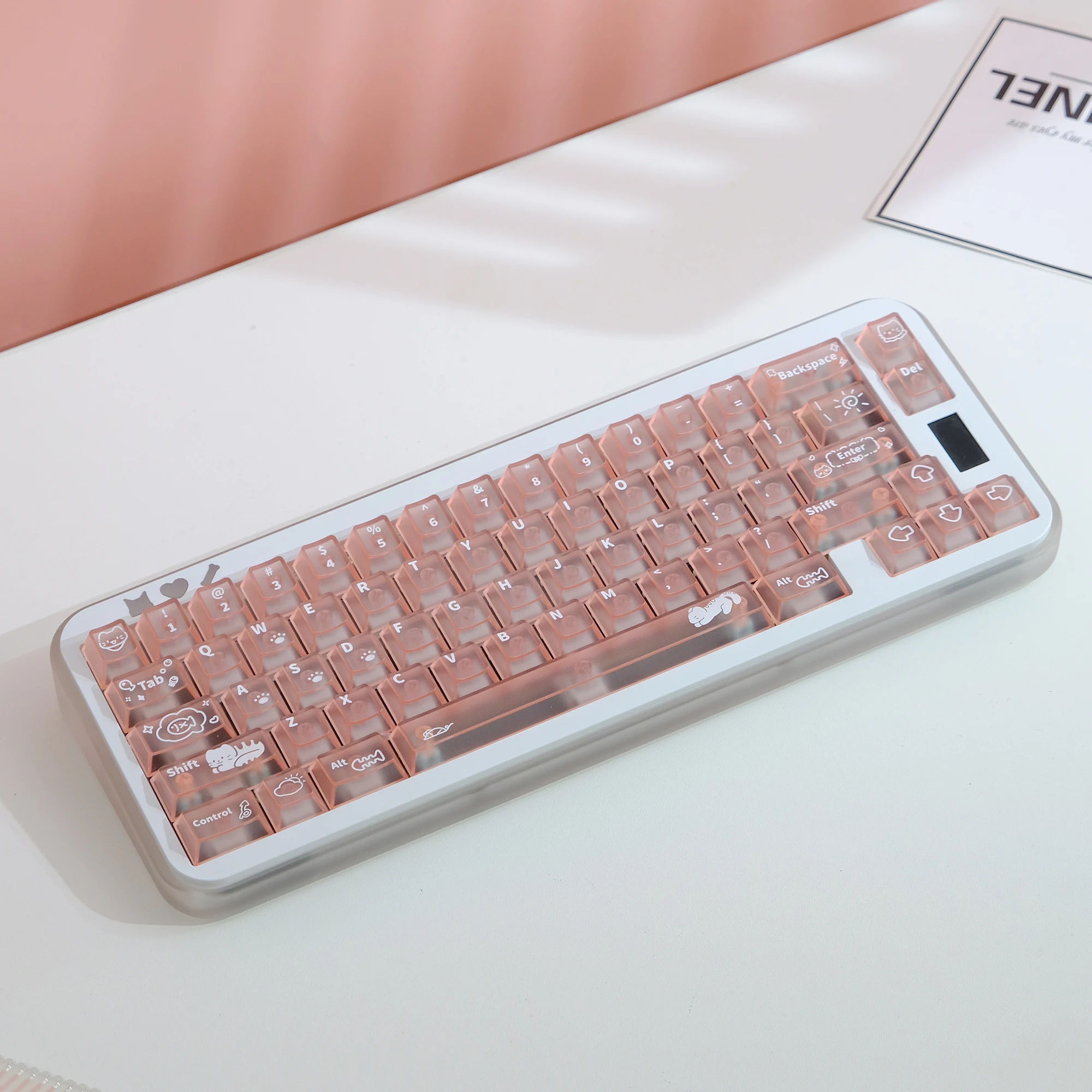 KBDiy Pink Cute Cat Matte Tran - Pc Gaming Pink recension och pris