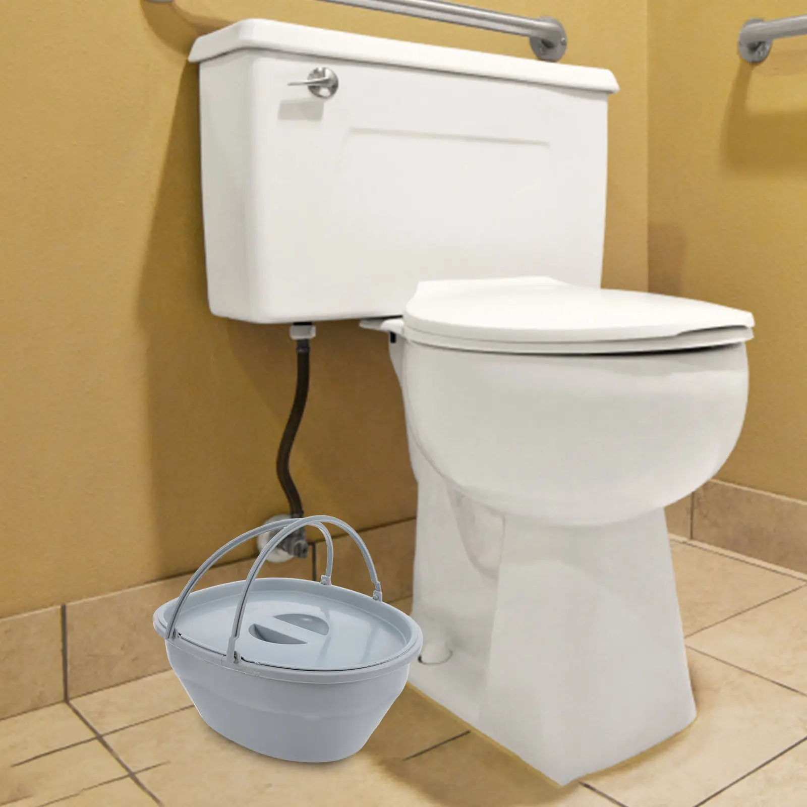 

Портативное сиденье-туалет для пожилых людей со съемным ведром, эргономичное, удобное, легкое, легко моется, прикроватный туалет