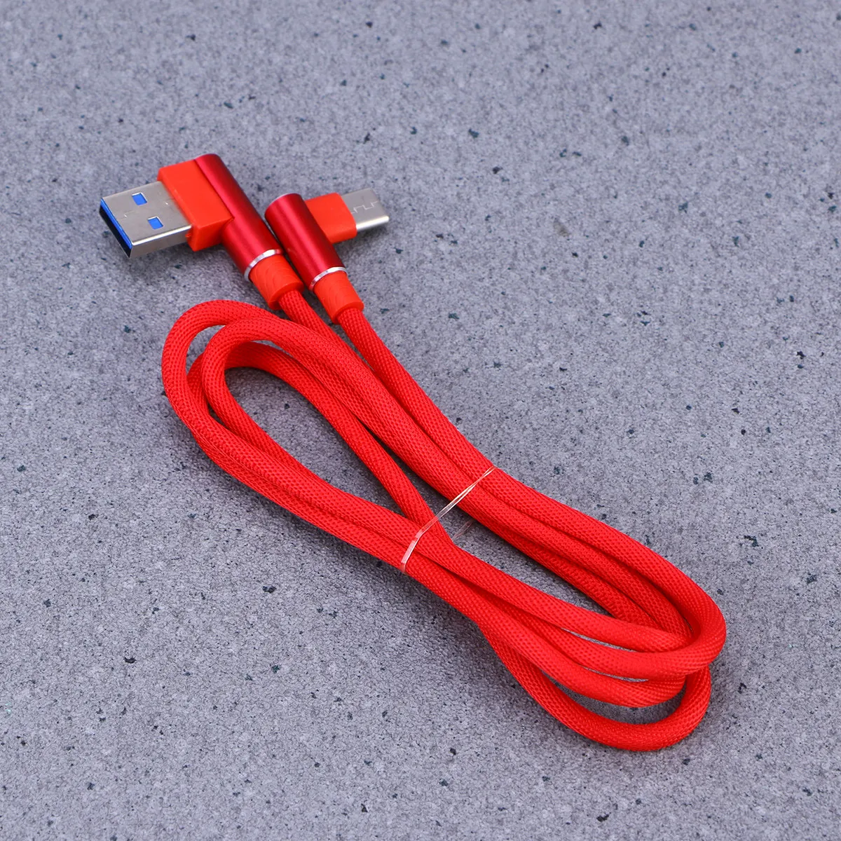 

1m USB Type C Braided Cable Fast Charging 2.4a Data Sync Right Angle Compatible with Huawei Note