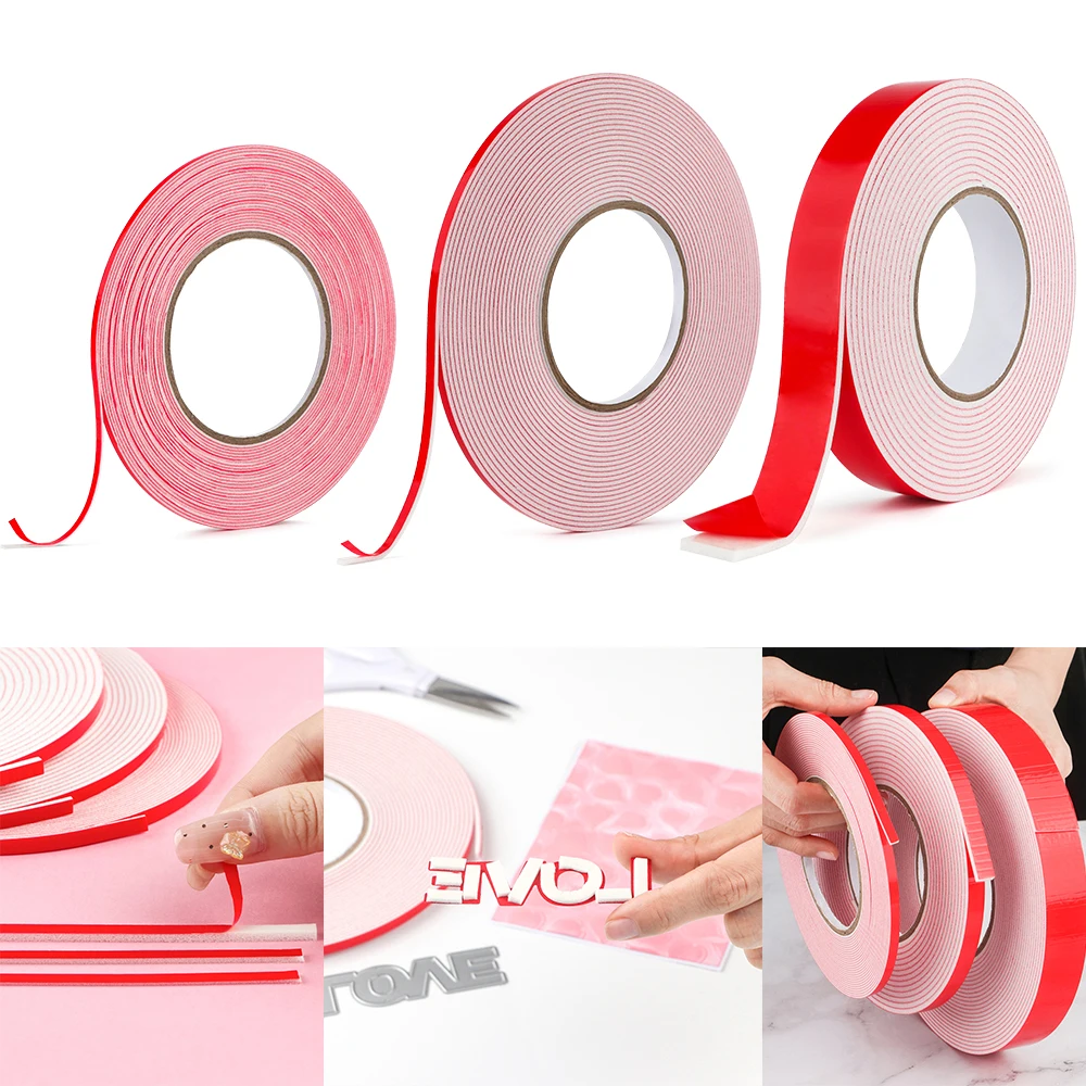 

Sticky 3D Foam Tape for Shaker Card Make 1mm/2mm/3mm Thickness Double Sided Adhesive Roll Scrapbook Took 2024 New